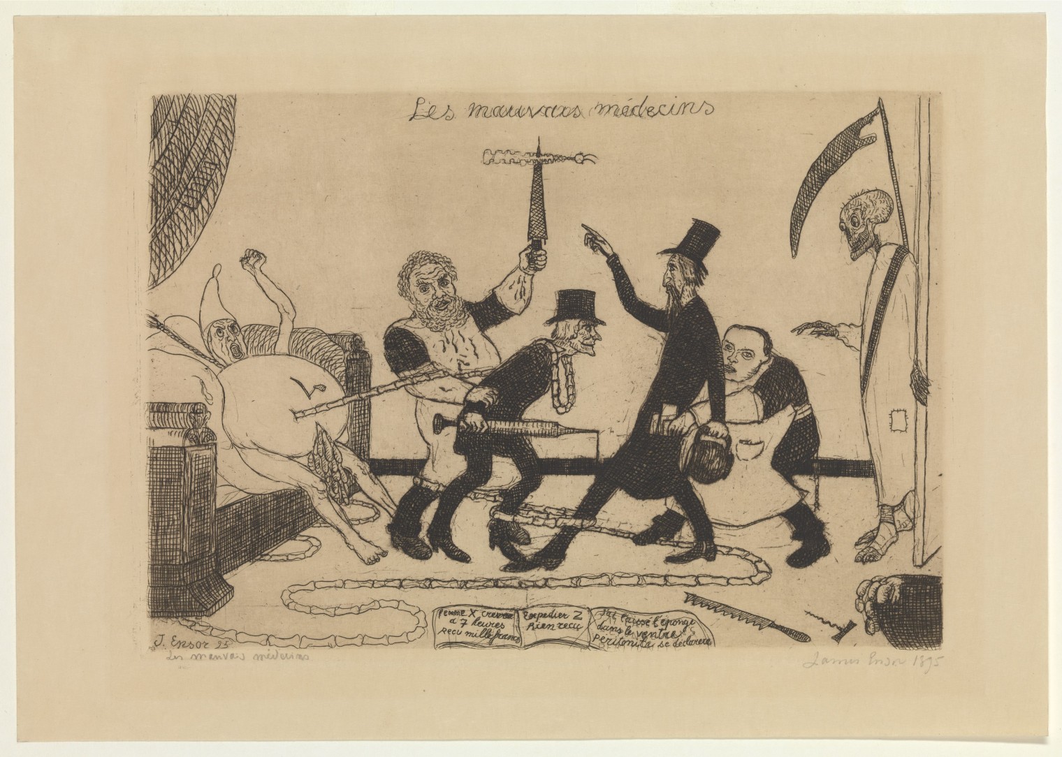 James Ensor, The Bad Doctors, 1895, collection MSK, inv. 1998-B-97-1