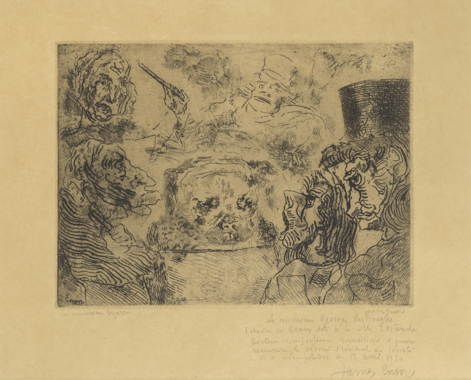 James Ensor, Fantastische muzikanten, 1888, collection Mu.ZEE, inv. SM001390