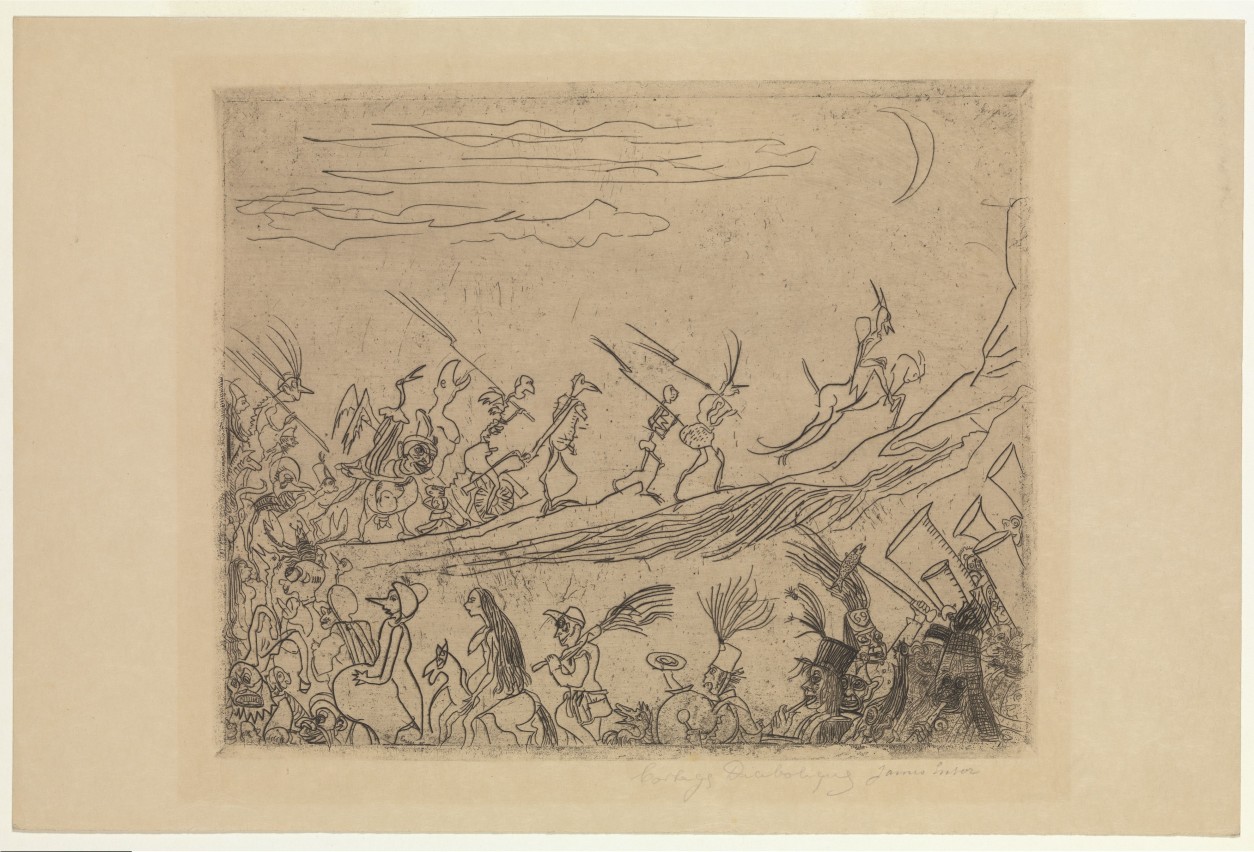 James Ensor, The Infernal Cortege, 1887, collection MSK, inv. 1998-B-10-2