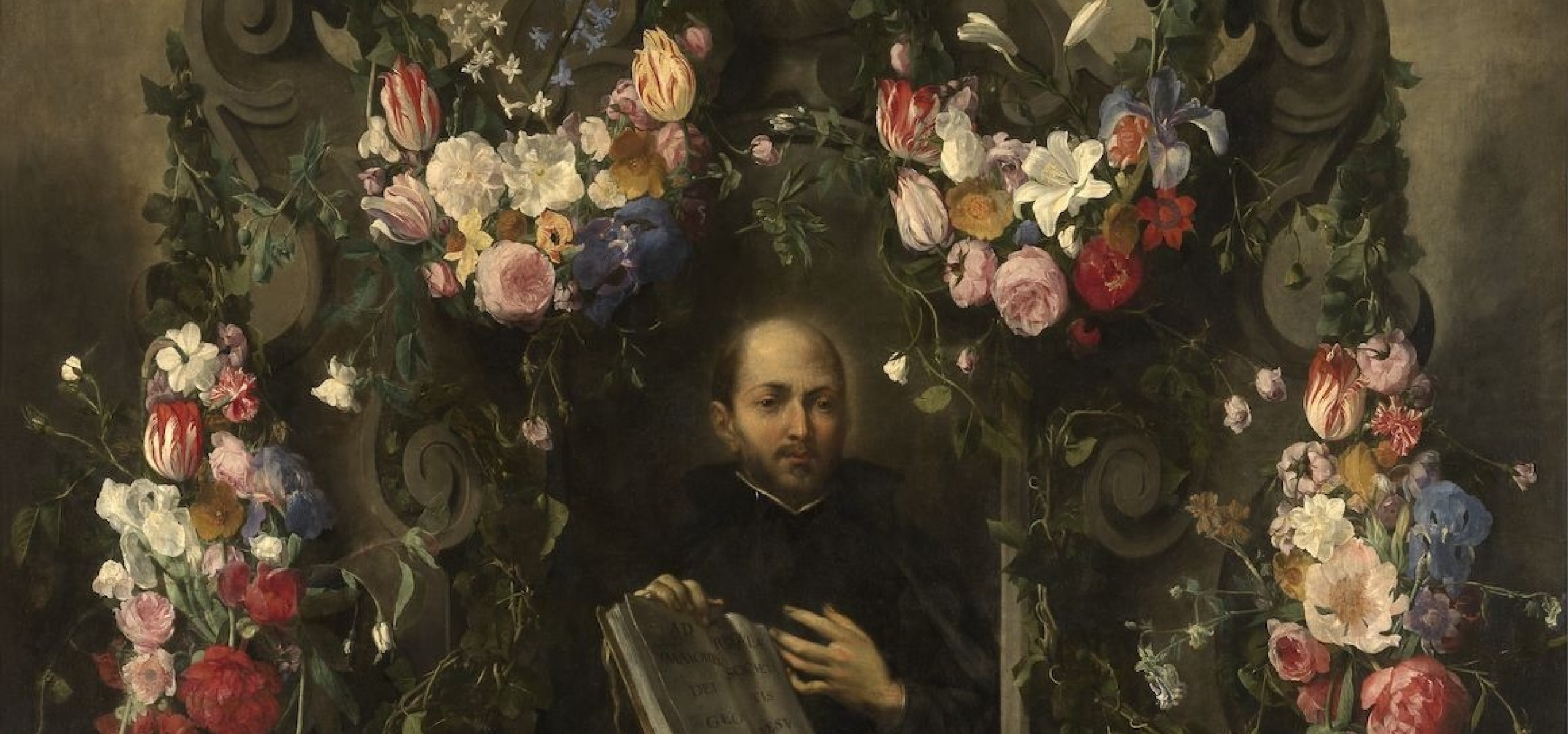 Cornelis Schut I, Daniël Seghers, Jan van Balen, Saint Ignatius Surrounded by a Garland of Flowers
