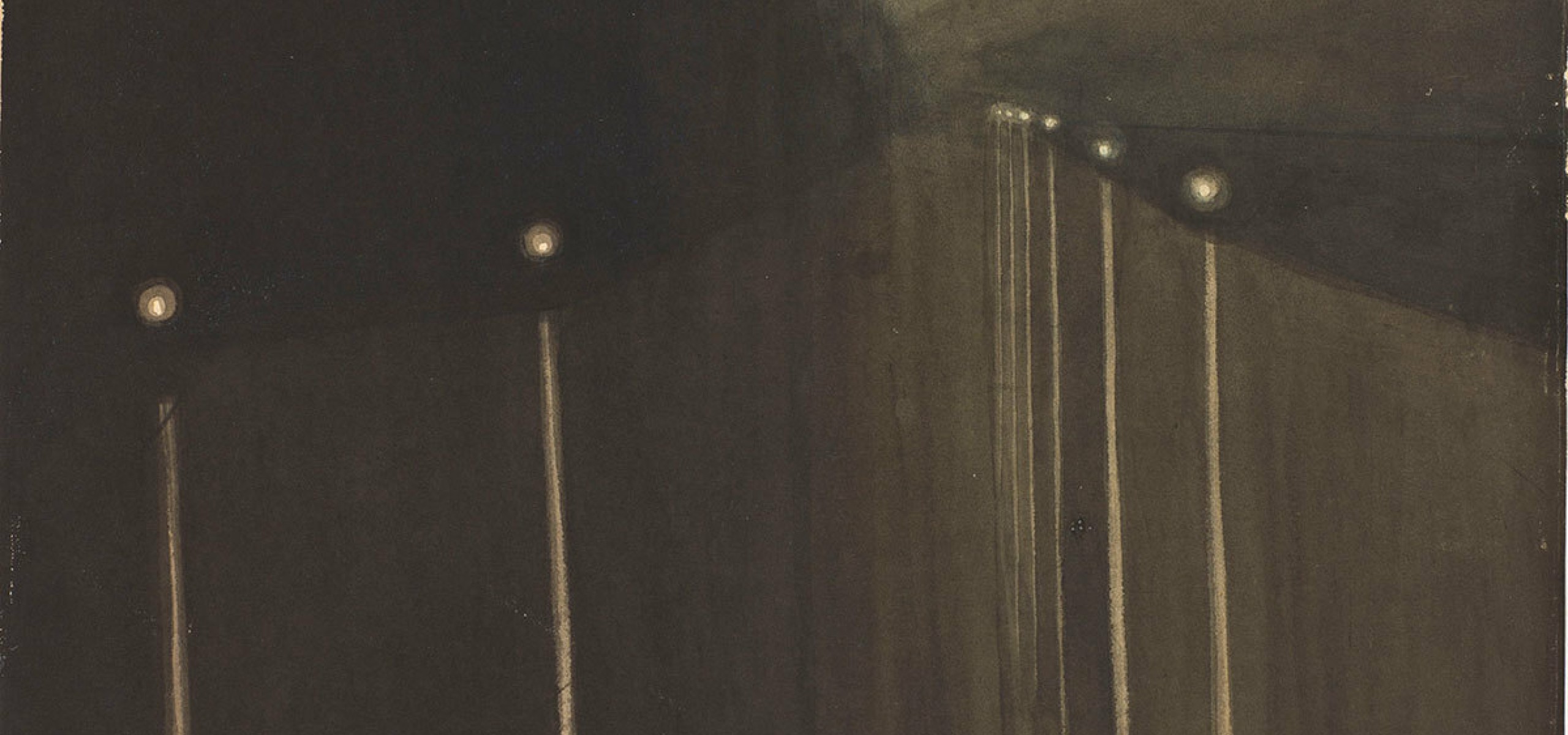 Léon Spilliaert, Dike at night. Reflected lights