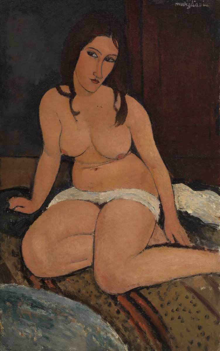 Amedeo Modigliani, Zittend naakt, 1917, KMSKA