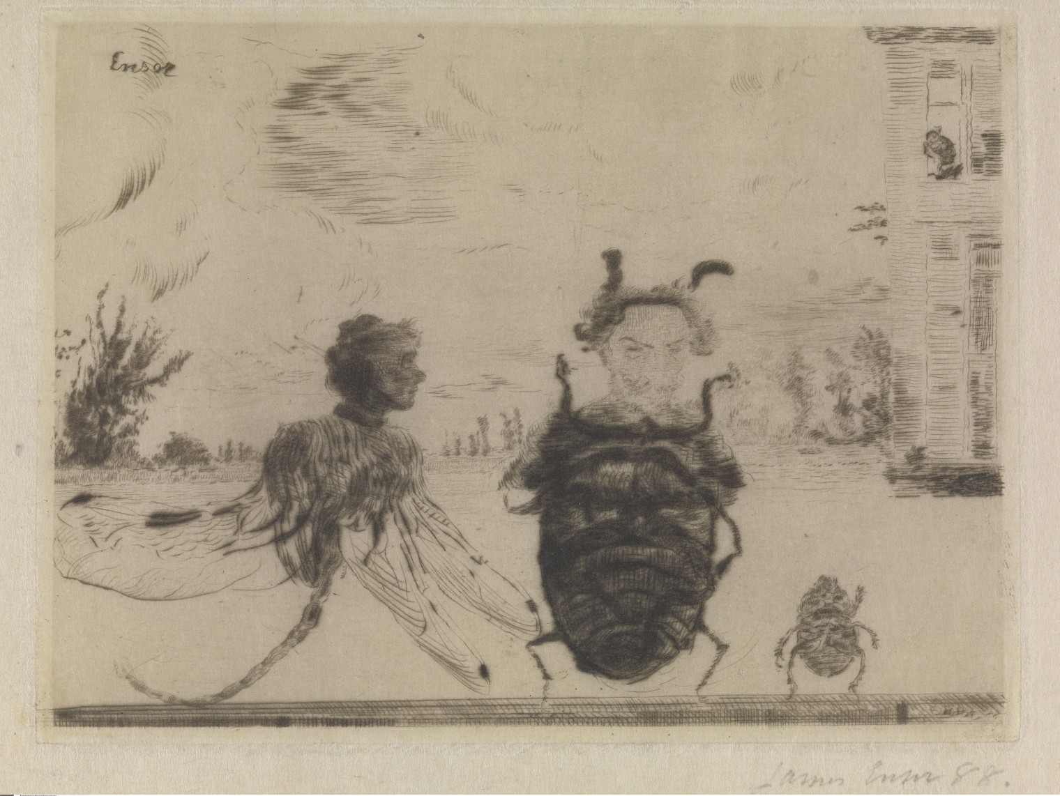 James Ensor, Peculiar Insects, 1888, collection MSK, inv. 1998-B-46
