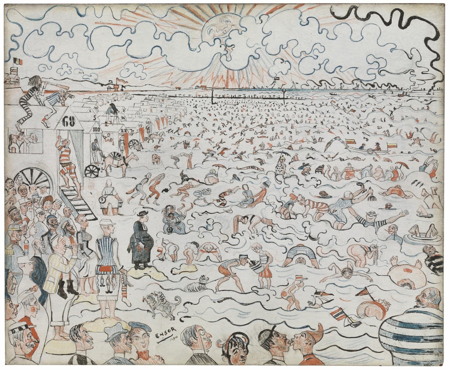 James Ensor, The Baths at Ostende
